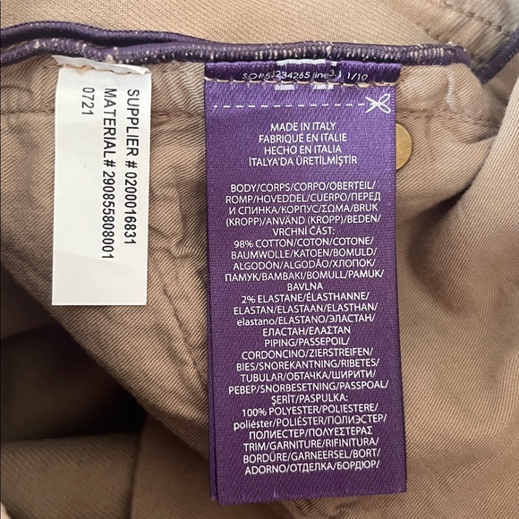 Ralph Lauren Purple Label Collection 208 Gold Metallic Boot Cut Denim Jeans - Picture 11 of 12